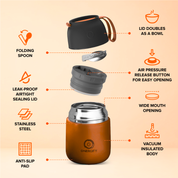 17 oz VACUUM INSULATED FOOD JAR - SPICED COPPER
