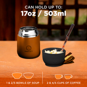 17 oz VACUUM INSULATED FOOD JAR - SPICED COPPER