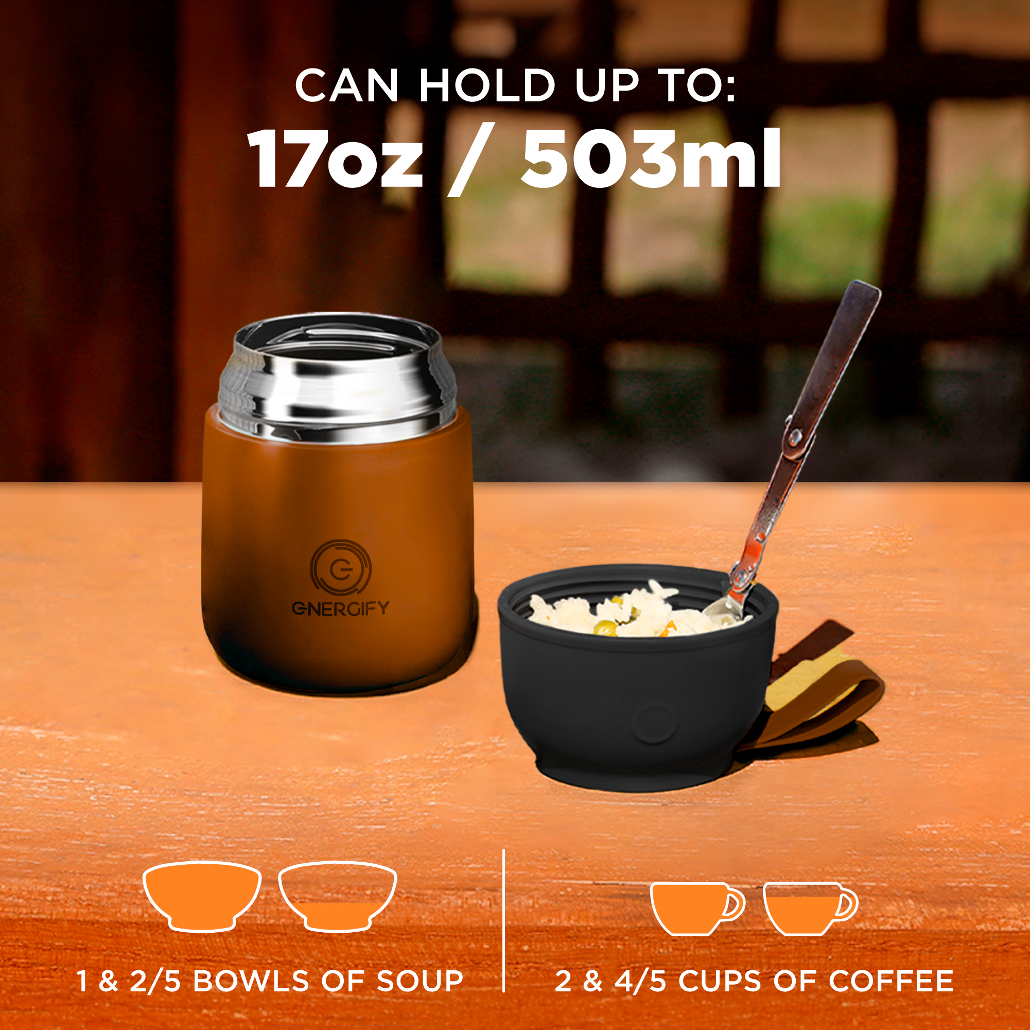 17 oz VACUUM INSULATED FOOD JAR - SPICED COPPER