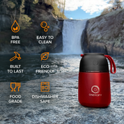 17 oz VACUUM INSULATED FOOD JAR - RADIANT RED