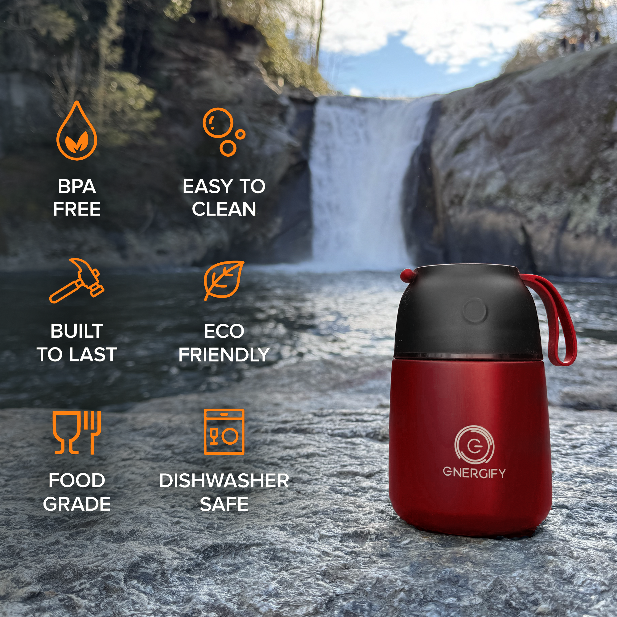 17 oz VACUUM INSULATED FOOD JAR - RADIANT RED