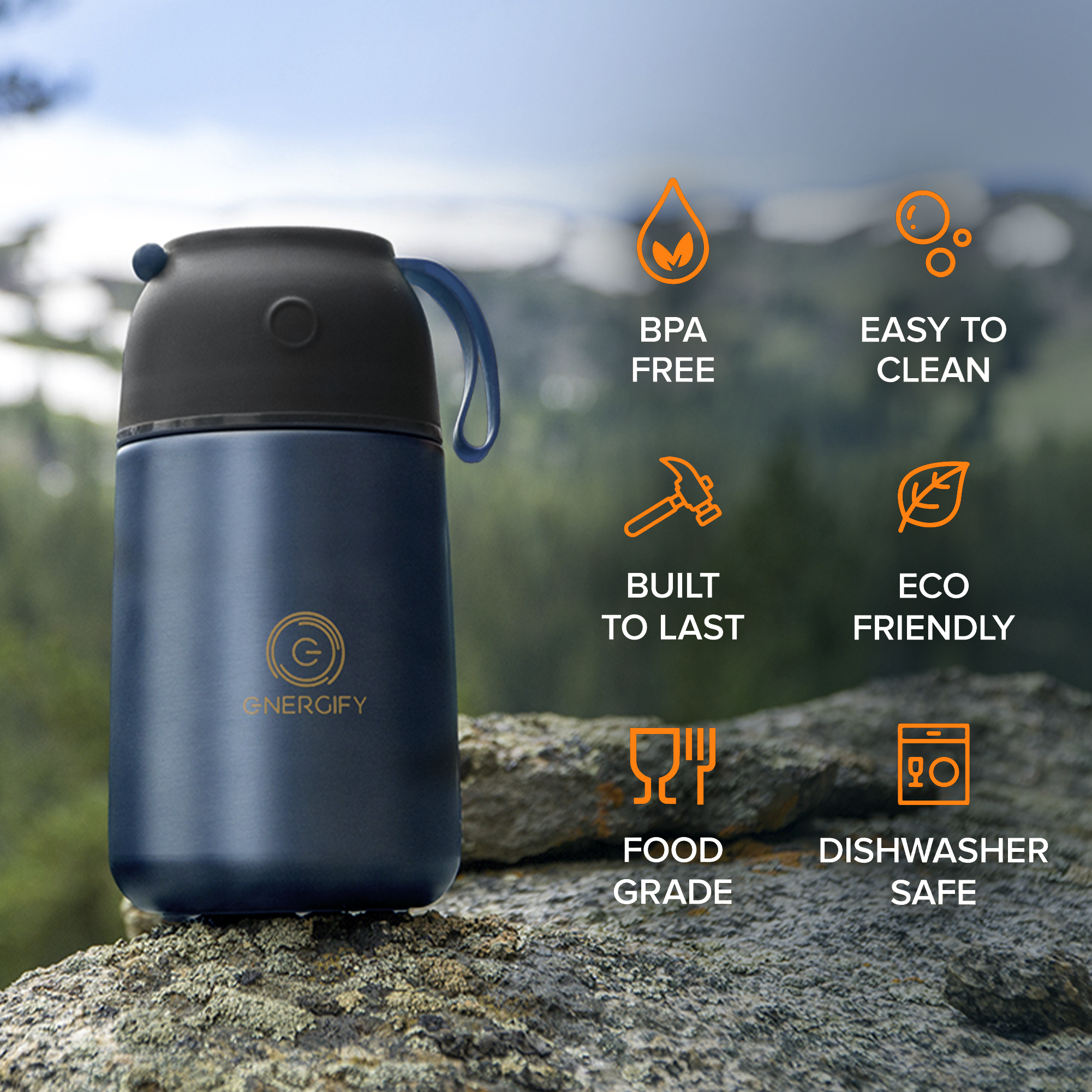24 oz VACUUM INSULATED FOOD JAR - VELVET BLUE