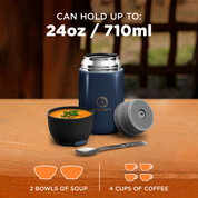 24 oz VACUUM INSULATED FOOD JAR - VELVET BLUE